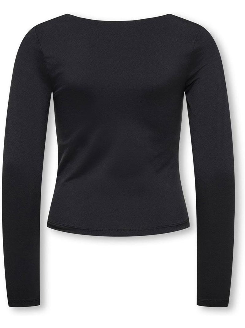 T-shirt a Maniche Lunghe da Bambina Kids ONLY Nero - Kiabi