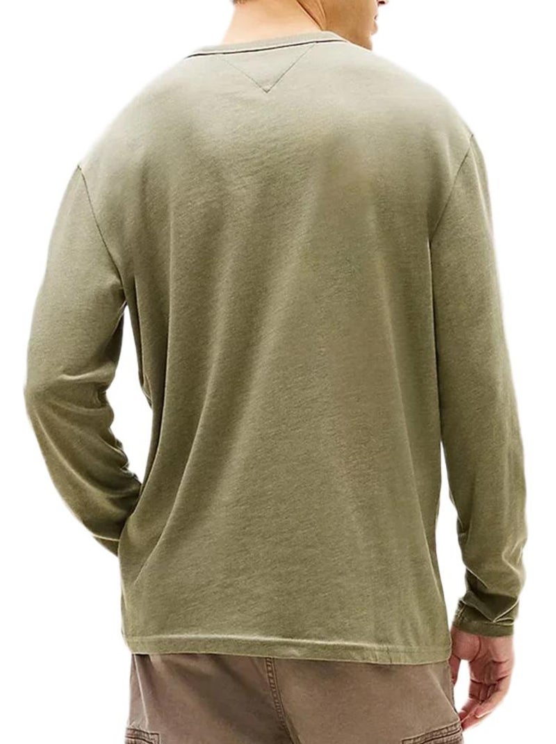 T-shirt a maniche lunghe da uomo tommy hilfiger Verde kaki chiaro - Kiabi
