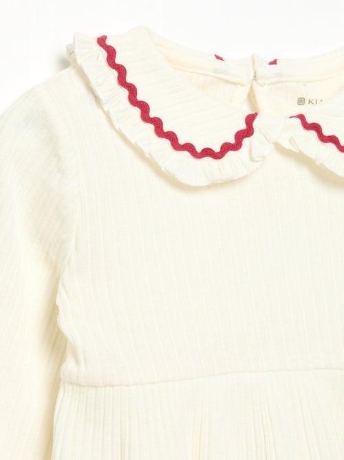 T-shirt a maniche lunghe e colletto Claudine - Kiabi
