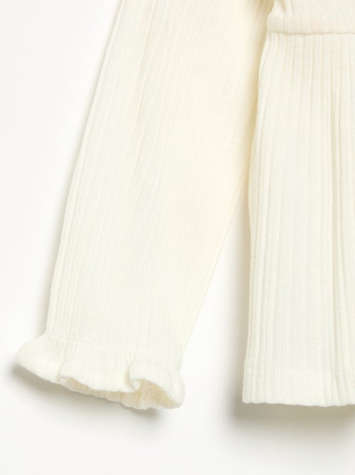 T-shirt a maniche lunghe e colletto Claudine - Kiabi