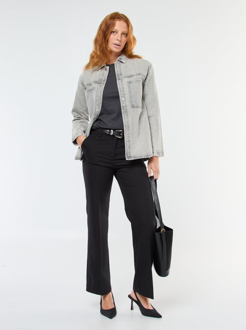 T-shirt a maniche lunghe e collo rotondo - Kiabi