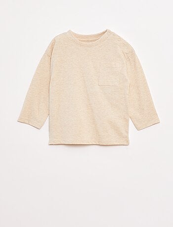 T-shirt a maniche lunghe e taschino sul petto