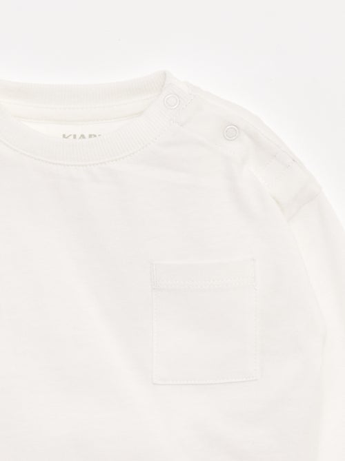 T-shirt a maniche lunghe e taschino sul petto - Kiabi