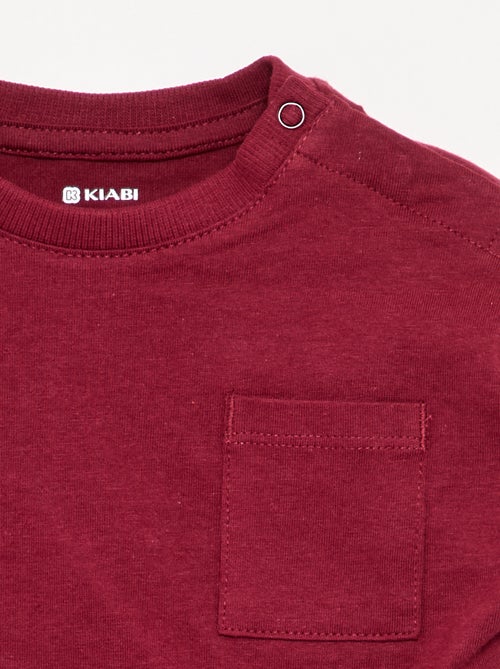 T-shirt a maniche lunghe e taschino sul petto - Kiabi