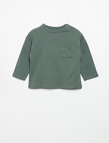 T-shirt a maniche lunghe e taschino sul petto