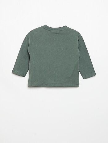 T-shirt a maniche lunghe e taschino sul petto