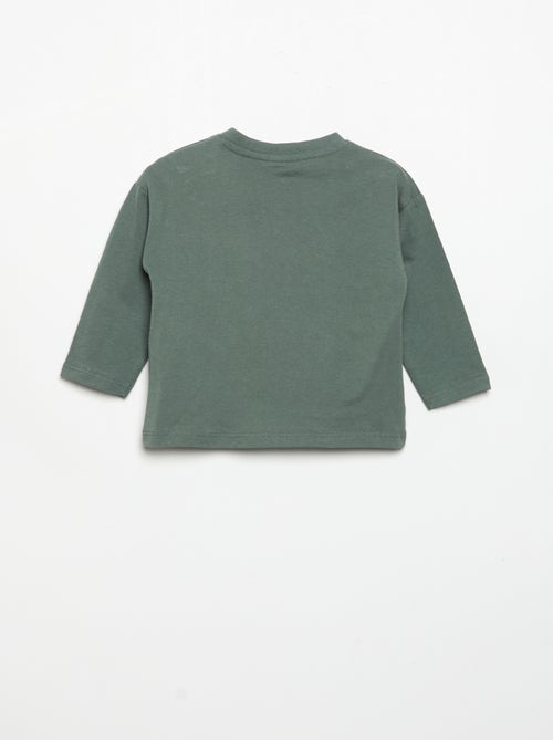 T-shirt a maniche lunghe e taschino sul petto - Kiabi