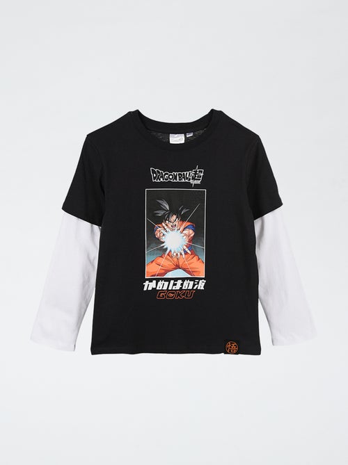 T-shirt a maniche lunghe effetto 2 in 1 "Dragon Ball Z" - Kiabi