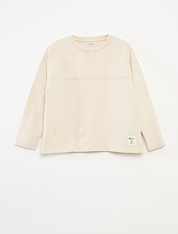 T-shirt a maniche lunghe girocollo