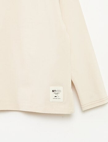 T-shirt a maniche lunghe girocollo