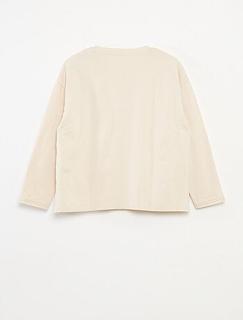 T-shirt a maniche lunghe girocollo