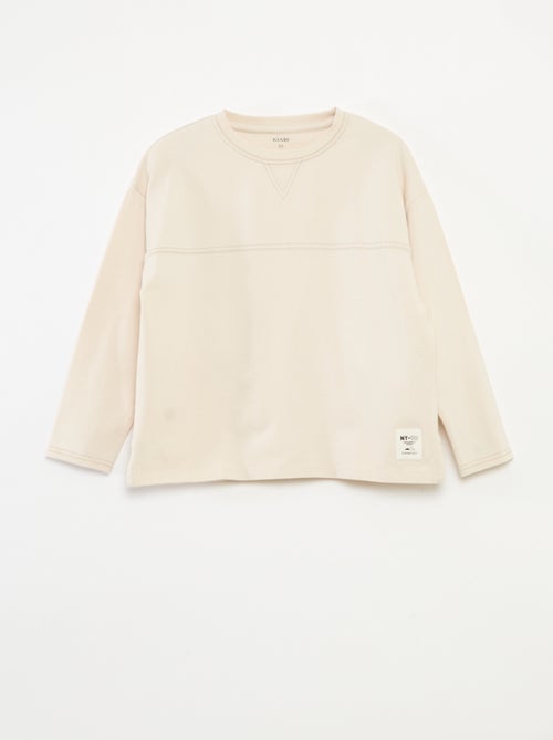 T-shirt a maniche lunghe girocollo - Kiabi