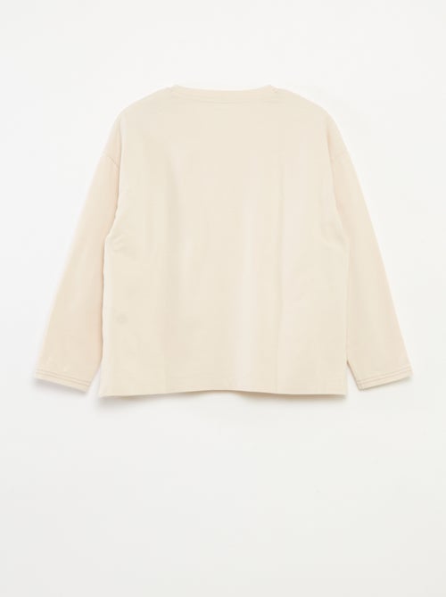 T-shirt a maniche lunghe girocollo - Kiabi