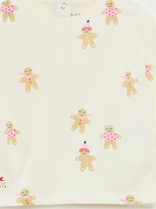 T-shirt a maniche lunghe in jersey di cotone - Kiabi