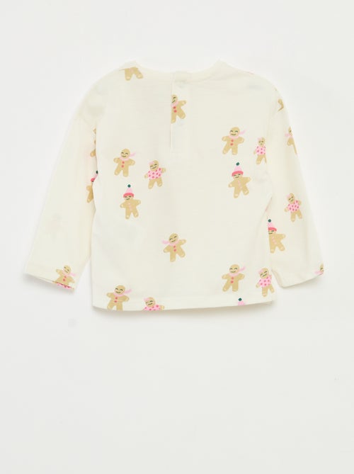 T-shirt a maniche lunghe in jersey di cotone - Kiabi