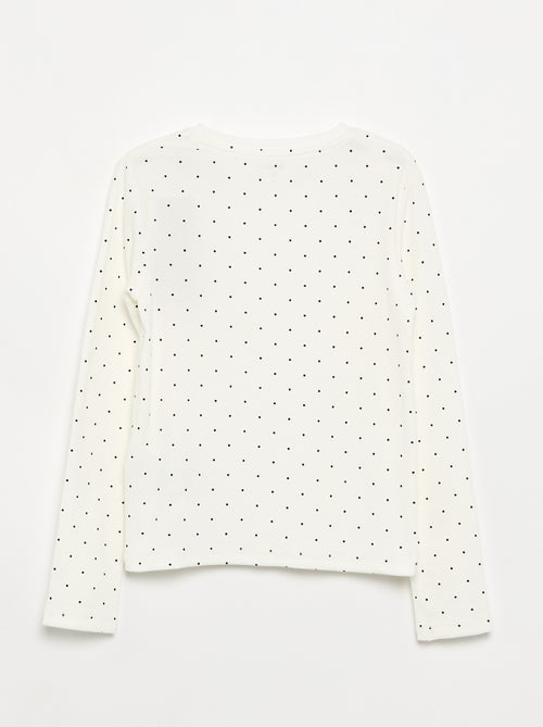 T-shirt a maniche lunghe in maglia a costine - Kiabi
