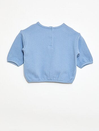 T-shirt a maniche lunghe in maglia waffle