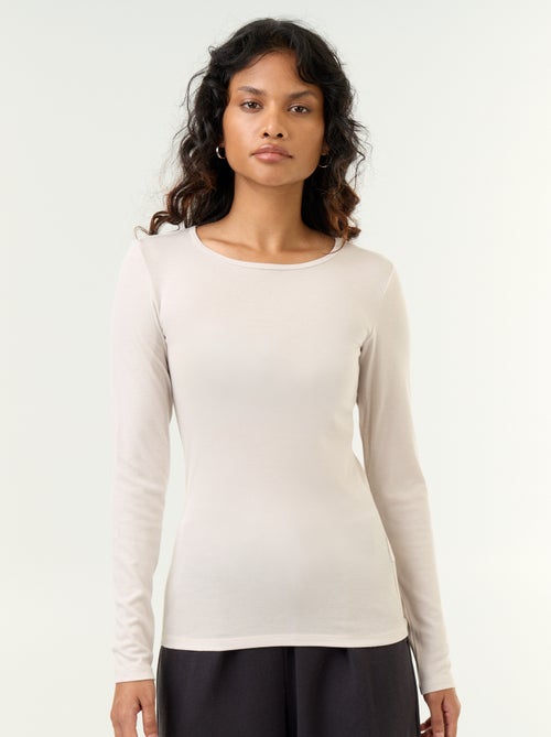 T-shirt a maniche lunghe in misto lana - Kiabi T-shirt a maniche lunghe in misto lana - Kiabi