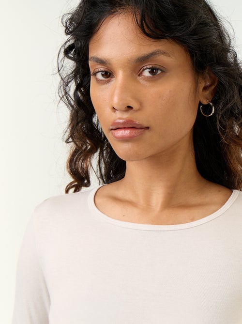 T-shirt a maniche lunghe in misto lana - Kiabi T-shirt a maniche lunghe in misto lana - Kiabi