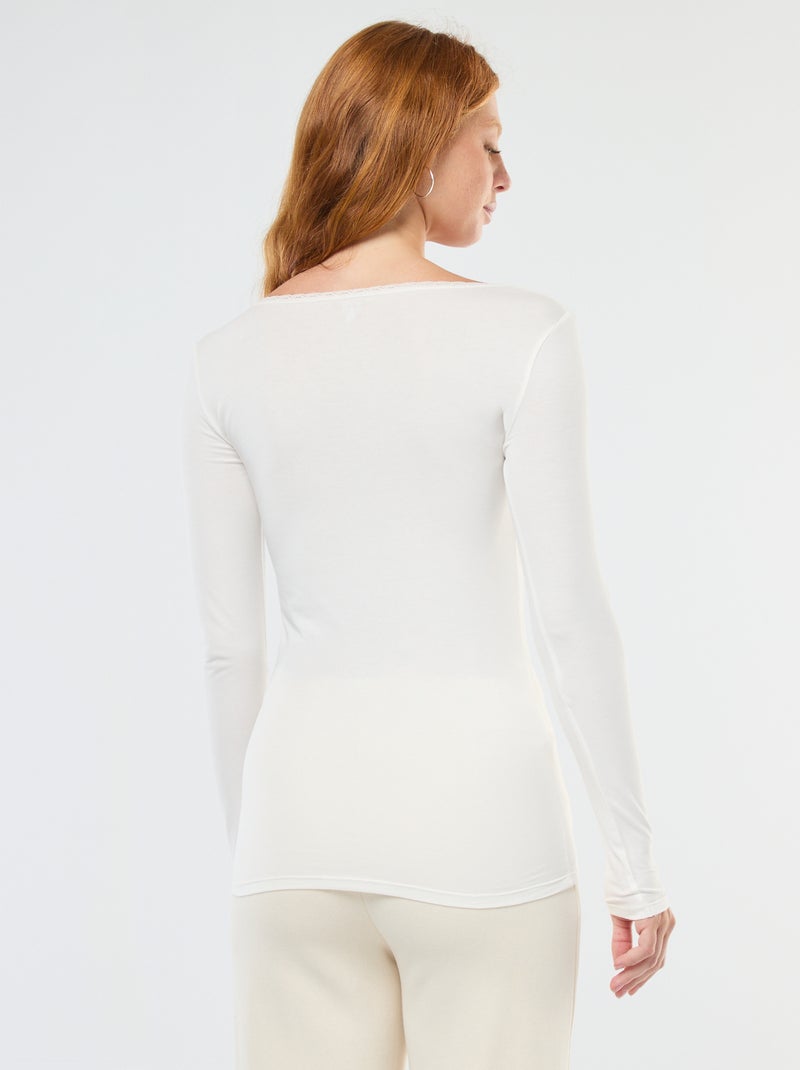 T-shirt a maniche lunghe intimo Bianco - Kiabi