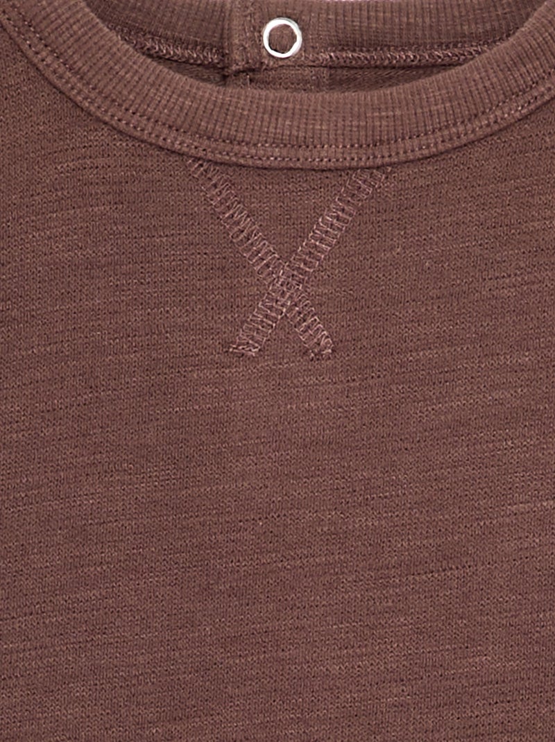 T-shirt a maniche lunghe Marrone - Kiabi