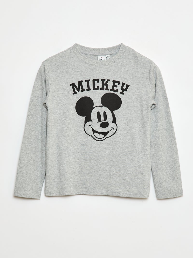 T-shirt a maniche lunghe 'Mickey' 'Disney' Grigio - Kiabi