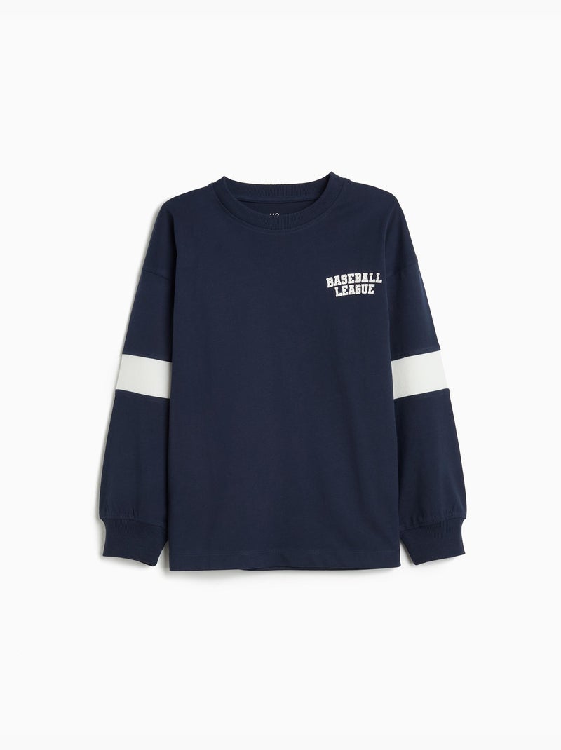 T-shirt a maniche lunghe, MO Fashion Blu - Kiabi