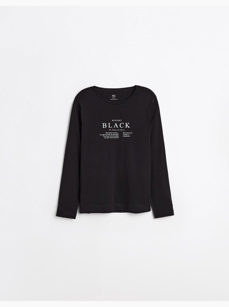 T-shirt a maniche lunghe, MO Fashion Nero - Kiabi