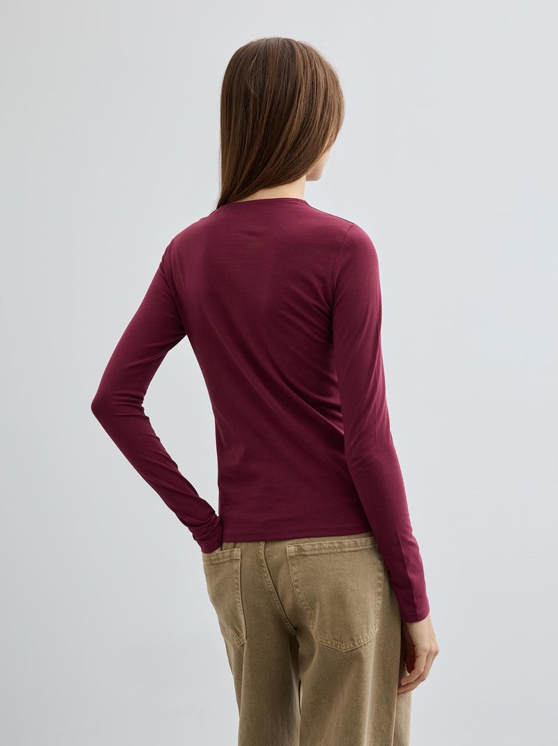 T-shirt a maniche lunghe, MO Fashion Rosso - Kiabi