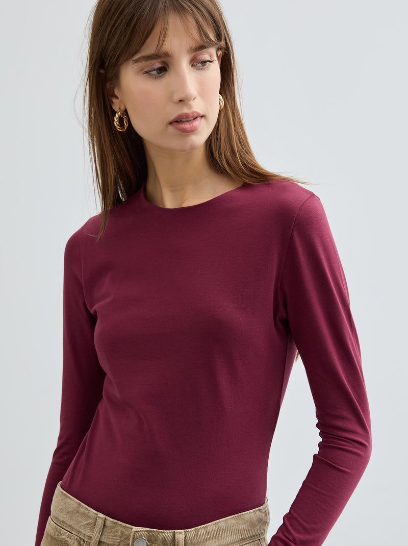 T-shirt a maniche lunghe, MO Fashion Rosso - Kiabi