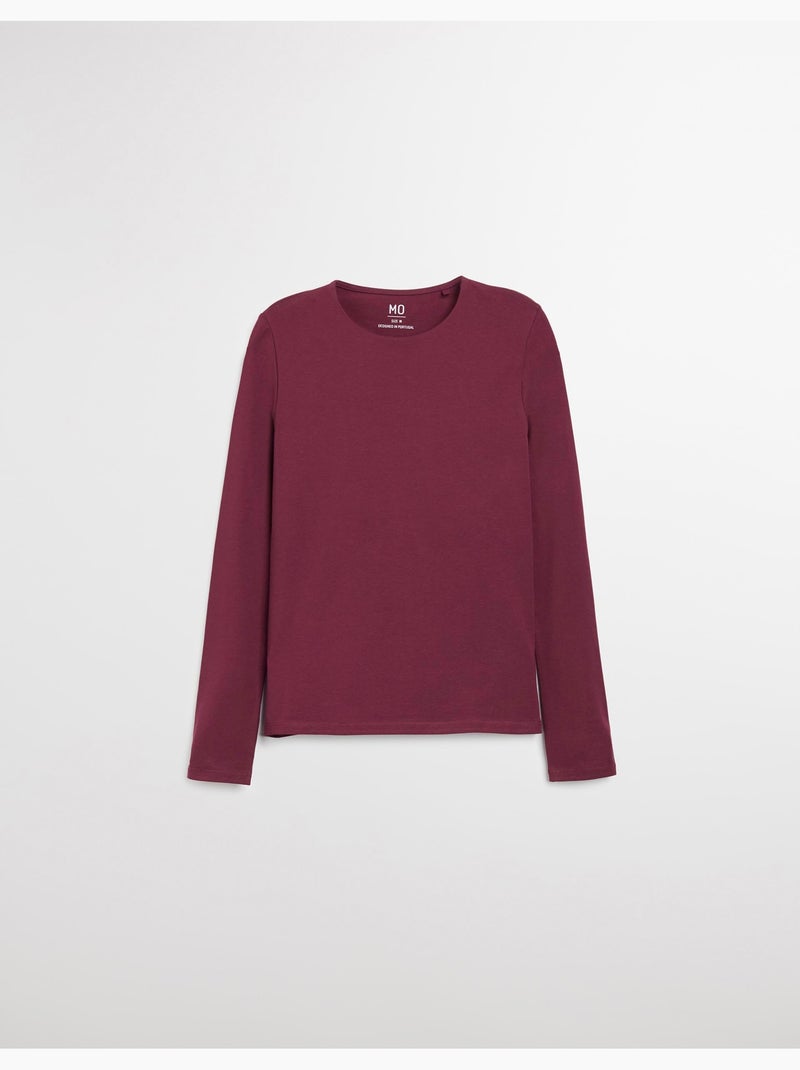 T-shirt a maniche lunghe, MO Fashion Rosso - Kiabi