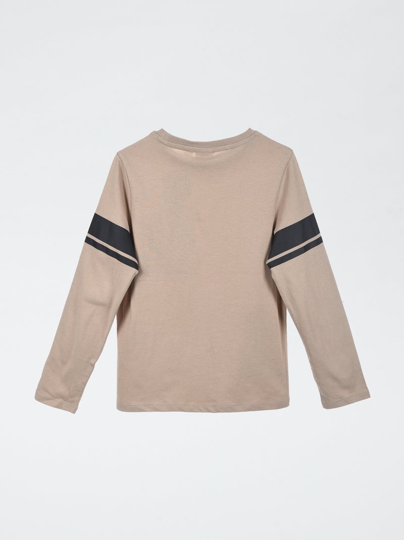 T-shirt a maniche lunghe 'Paw Patrol' in cotone Beige - Kiabi