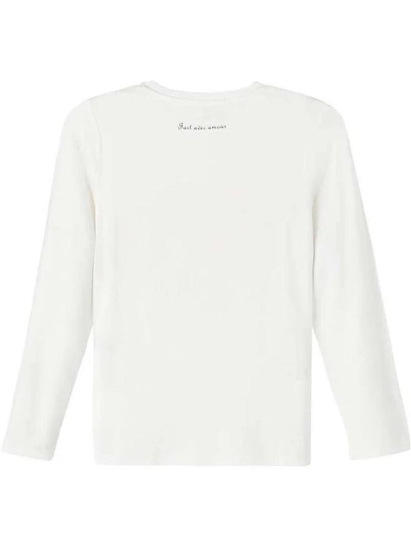 T-shirt a Maniche Lunghe per Ragazza Name it Bianco - Kiabi