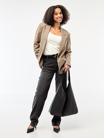 T-shirt a maniche lunghe punto smock