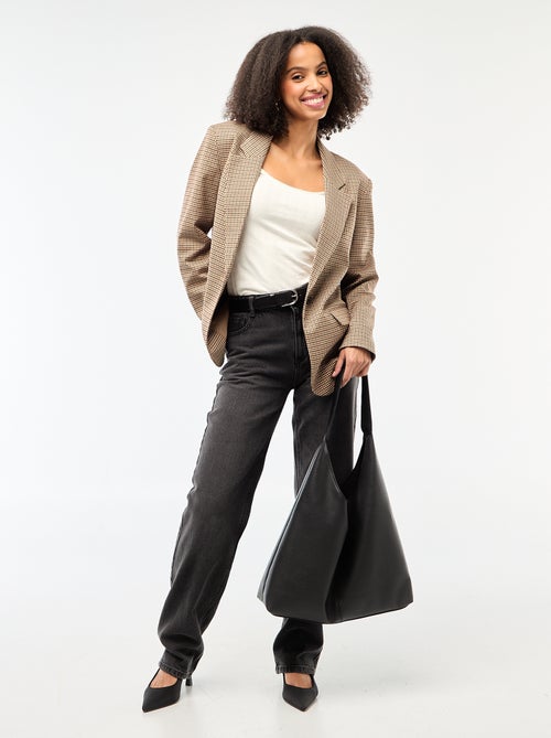 T-shirt a maniche lunghe punto smock - Kiabi