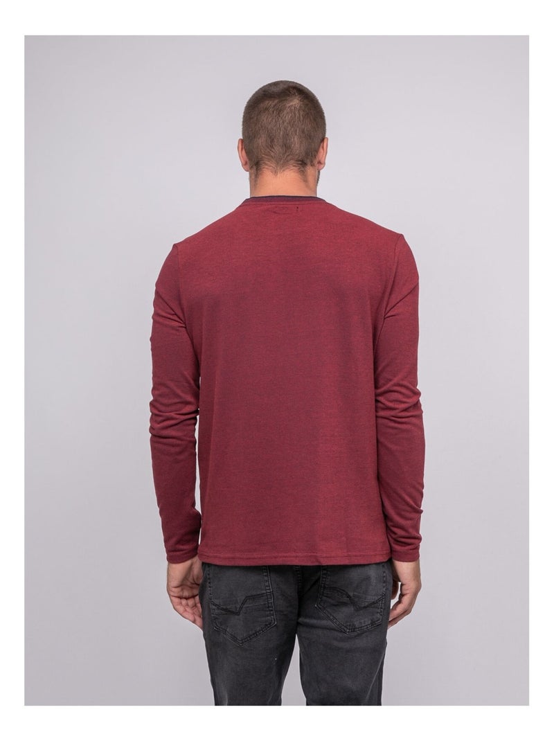 T-shirt a maniche lunghe puro cotone JUSTONI Bordeaux - Kiabi
