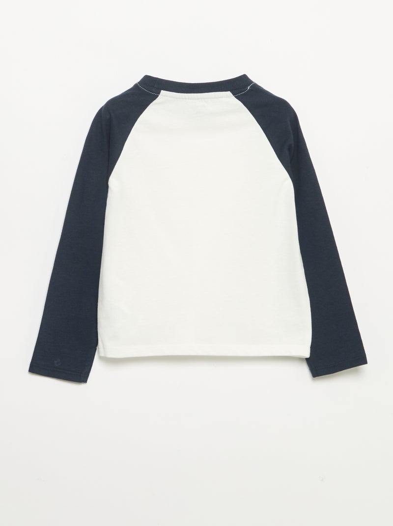 T-shirt a maniche lunghe raglan Blu - Kiabi