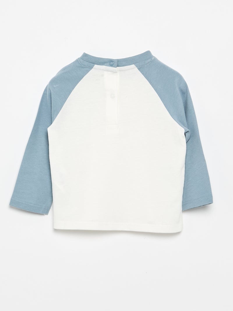 T-shirt a maniche lunghe raglan Blu - Kiabi