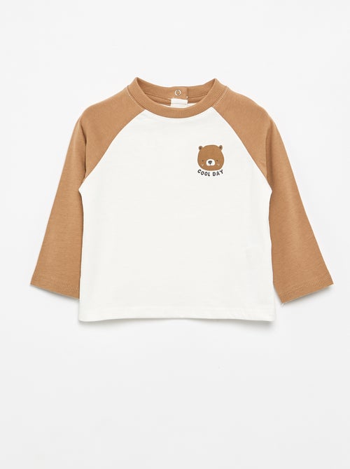 T-shirt a maniche lunghe raglan - Kiabi