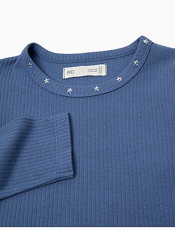 T-shirt a maniche lunghe ritagliate, MO Fashion