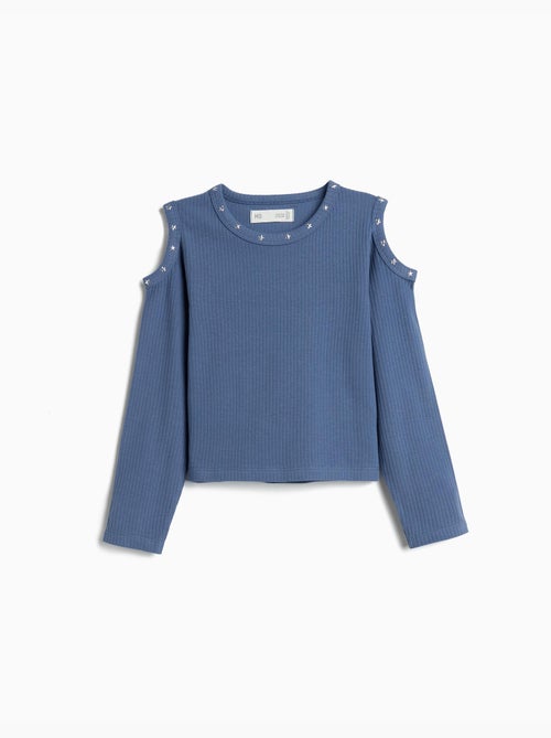 T-shirt a maniche lunghe ritagliate, MO Fashion - Kiabi