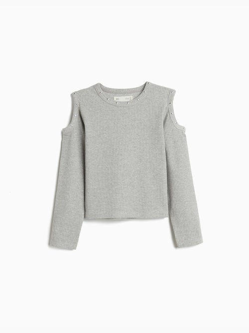T-shirt a maniche lunghe ritagliate, MO Fashion - Kiabi