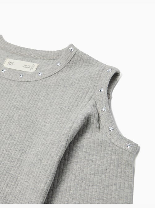 T-shirt a maniche lunghe ritagliate, MO Fashion - Kiabi
