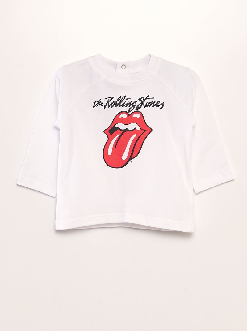 T-shirt a maniche lunghe 'Rolling Stones' BIANCO - Kiabi