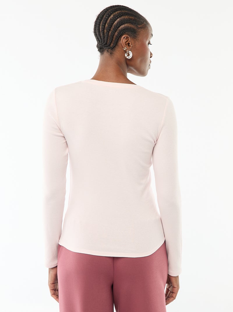 T-shirt a maniche lunghe Rosa - Kiabi