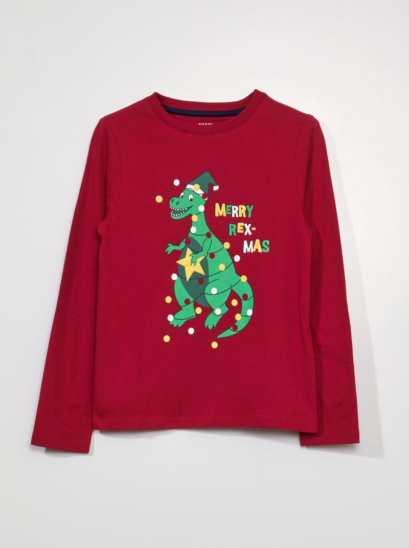 T-shirt a maniche lunghe ROSSO - Kiabi