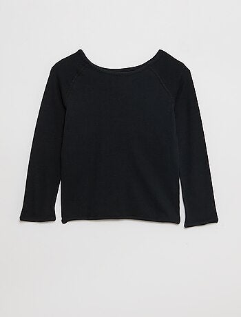 T-shirt a maniche lunghe senza lato definito - collezione facile da indossare