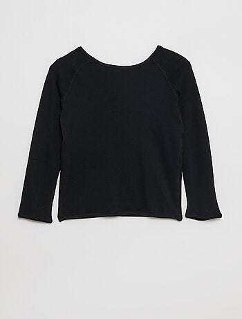 T-shirt a maniche lunghe senza lato definito - collezione facile da indossare