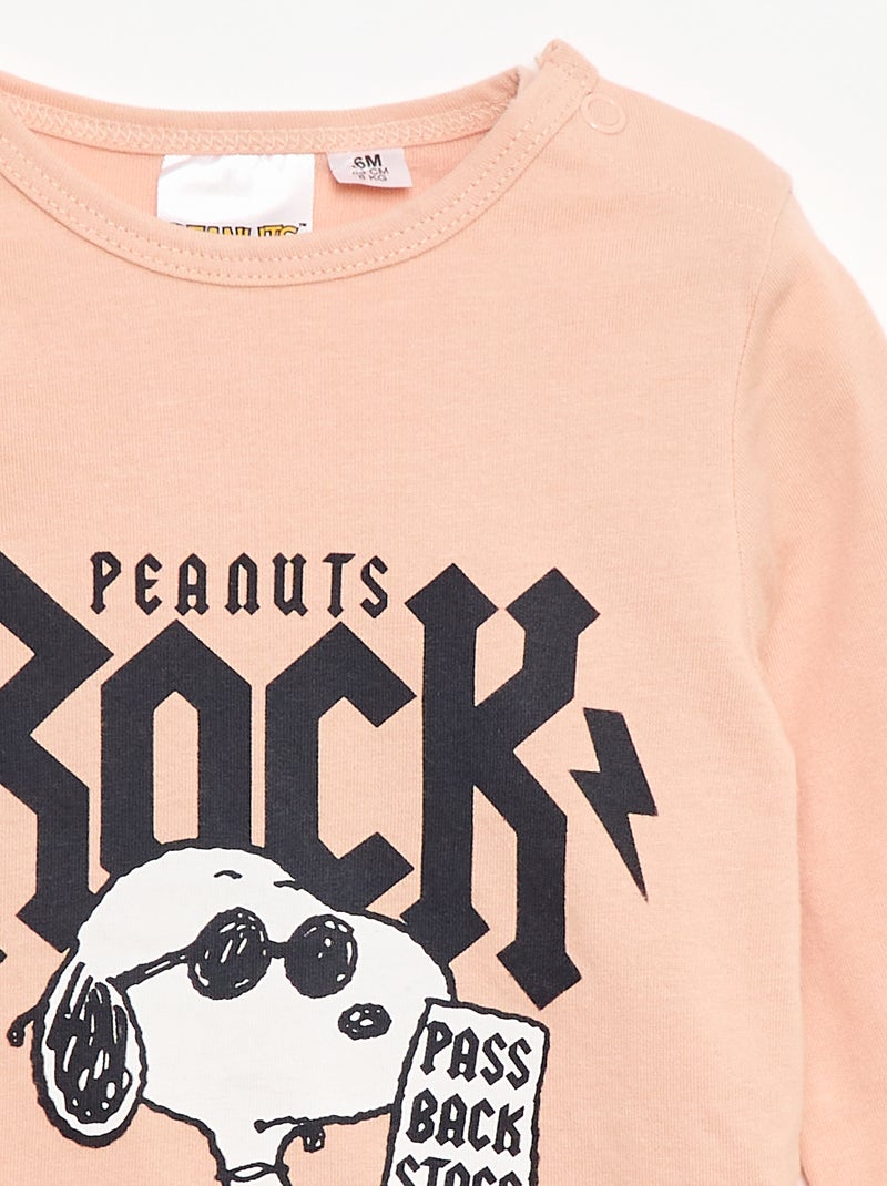 T-shirt a maniche lunghe 'Snoopy' Rosa - Kiabi