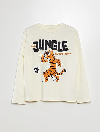 T-shirt a maniche lunghe stampata